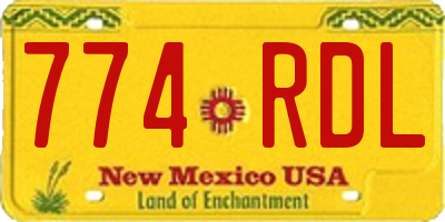 NM license plate 774RDL