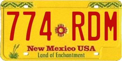NM license plate 774RDM