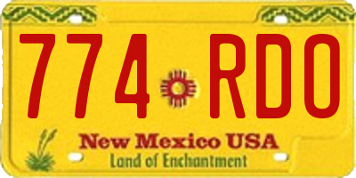 NM license plate 774RDO