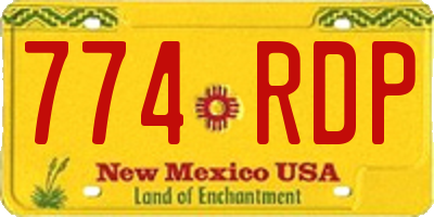 NM license plate 774RDP