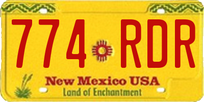 NM license plate 774RDR
