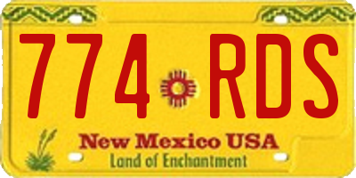 NM license plate 774RDS