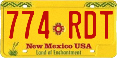 NM license plate 774RDT