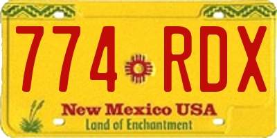 NM license plate 774RDX