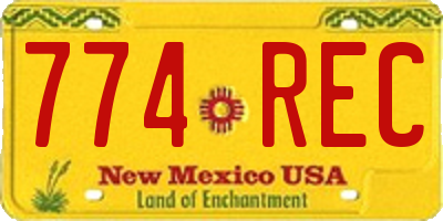 NM license plate 774REC