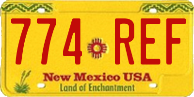 NM license plate 774REF