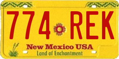 NM license plate 774REK