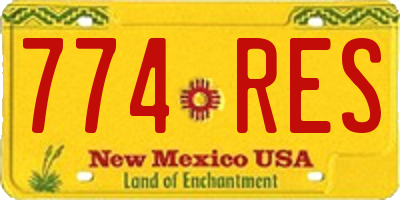 NM license plate 774RES