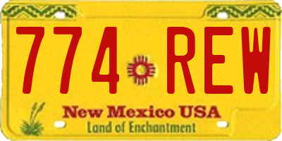NM license plate 774REW