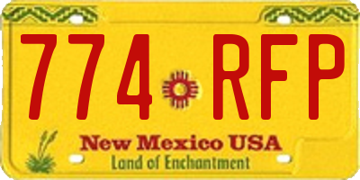 NM license plate 774RFP