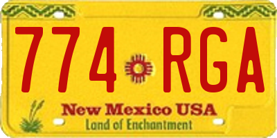 NM license plate 774RGA