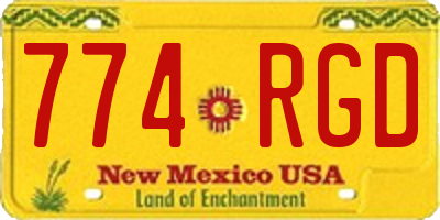 NM license plate 774RGD