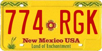 NM license plate 774RGK