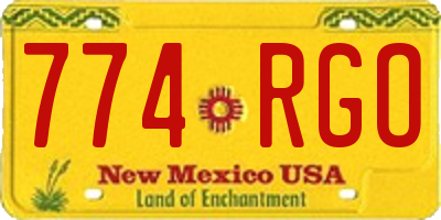 NM license plate 774RGO