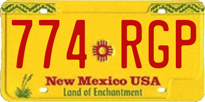 NM license plate 774RGP