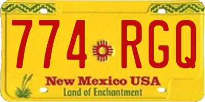 NM license plate 774RGQ