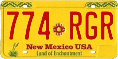 NM license plate 774RGR
