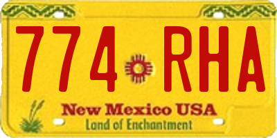 NM license plate 774RHA