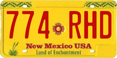NM license plate 774RHD