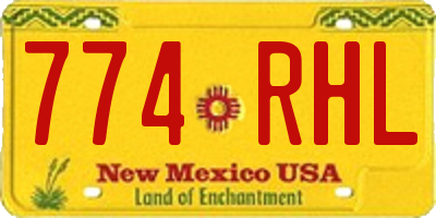 NM license plate 774RHL