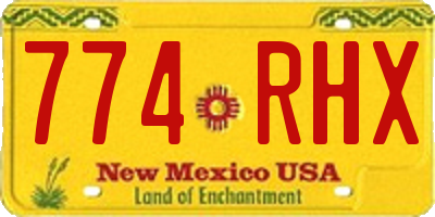 NM license plate 774RHX