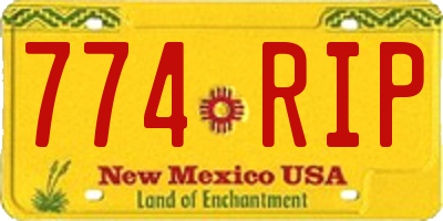 NM license plate 774RIP