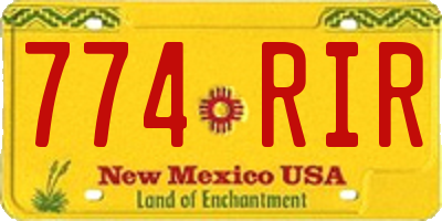 NM license plate 774RIR