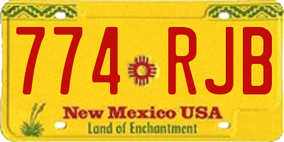 NM license plate 774RJB