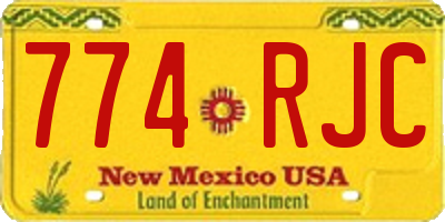 NM license plate 774RJC