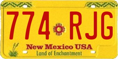 NM license plate 774RJG