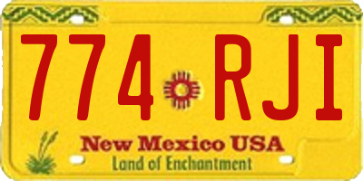 NM license plate 774RJI