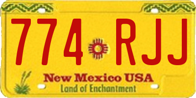 NM license plate 774RJJ