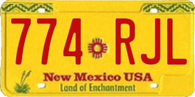 NM license plate 774RJL