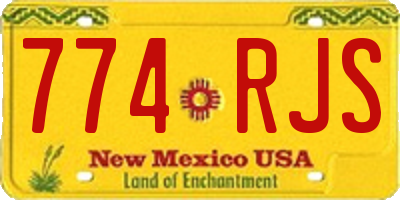 NM license plate 774RJS