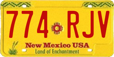 NM license plate 774RJV