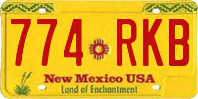 NM license plate 774RKB