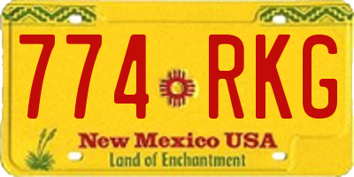 NM license plate 774RKG