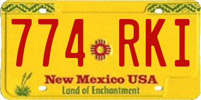 NM license plate 774RKI