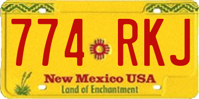 NM license plate 774RKJ