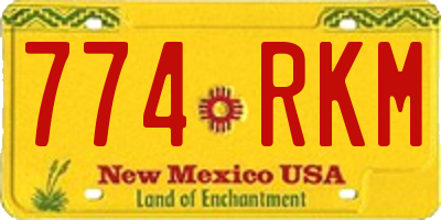 NM license plate 774RKM