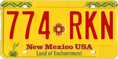 NM license plate 774RKN