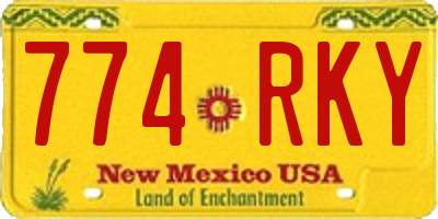 NM license plate 774RKY