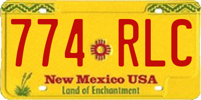 NM license plate 774RLC
