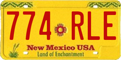 NM license plate 774RLE