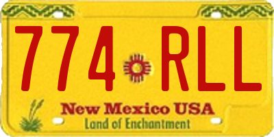 NM license plate 774RLL