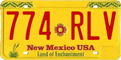 NM license plate 774RLV