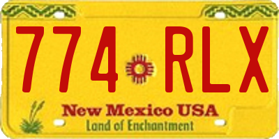 NM license plate 774RLX
