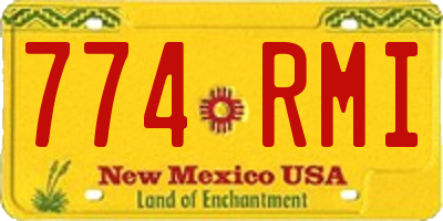 NM license plate 774RMI