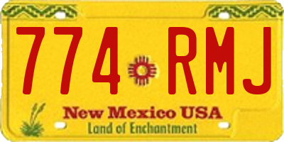 NM license plate 774RMJ