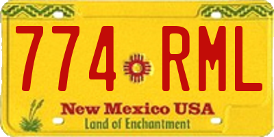 NM license plate 774RML